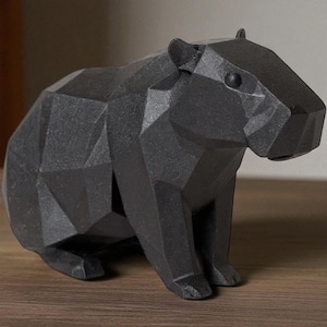 Niedliche Capybara Skulptur - 3D-gedruckte minimalistische Tier Statue | Calm Desk Buddy & moderne Wohnkultur Figur