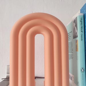 Suporte de livros minimalista em arco-íris – Suporte de livros moderno impresso em 3D para casa, quarto infantil e escritório