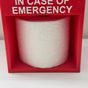 Porta carta igienica in caso di emergenza – Stampato in 3D, divertente decorazione per il bagno, regalo scherzoso