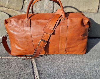 Grand sac de voyage en cuir Artisanal