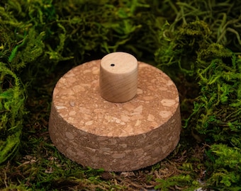 Handmade Maple Wood Knob with Brass Insert for 6mm Shafts
