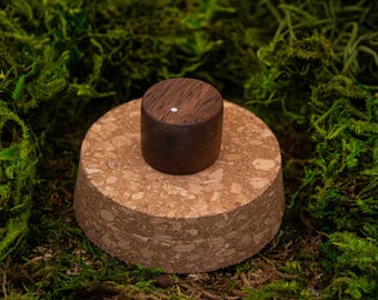 Handmade Walnut Knob with Brass Insert for 6mm Shafts
