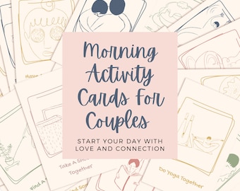 Printable Daily Activity Cards For Couples, Date Jar Cards, DIY Daily Activities, Printable Daily Inspiration, Romantic DIY Gift