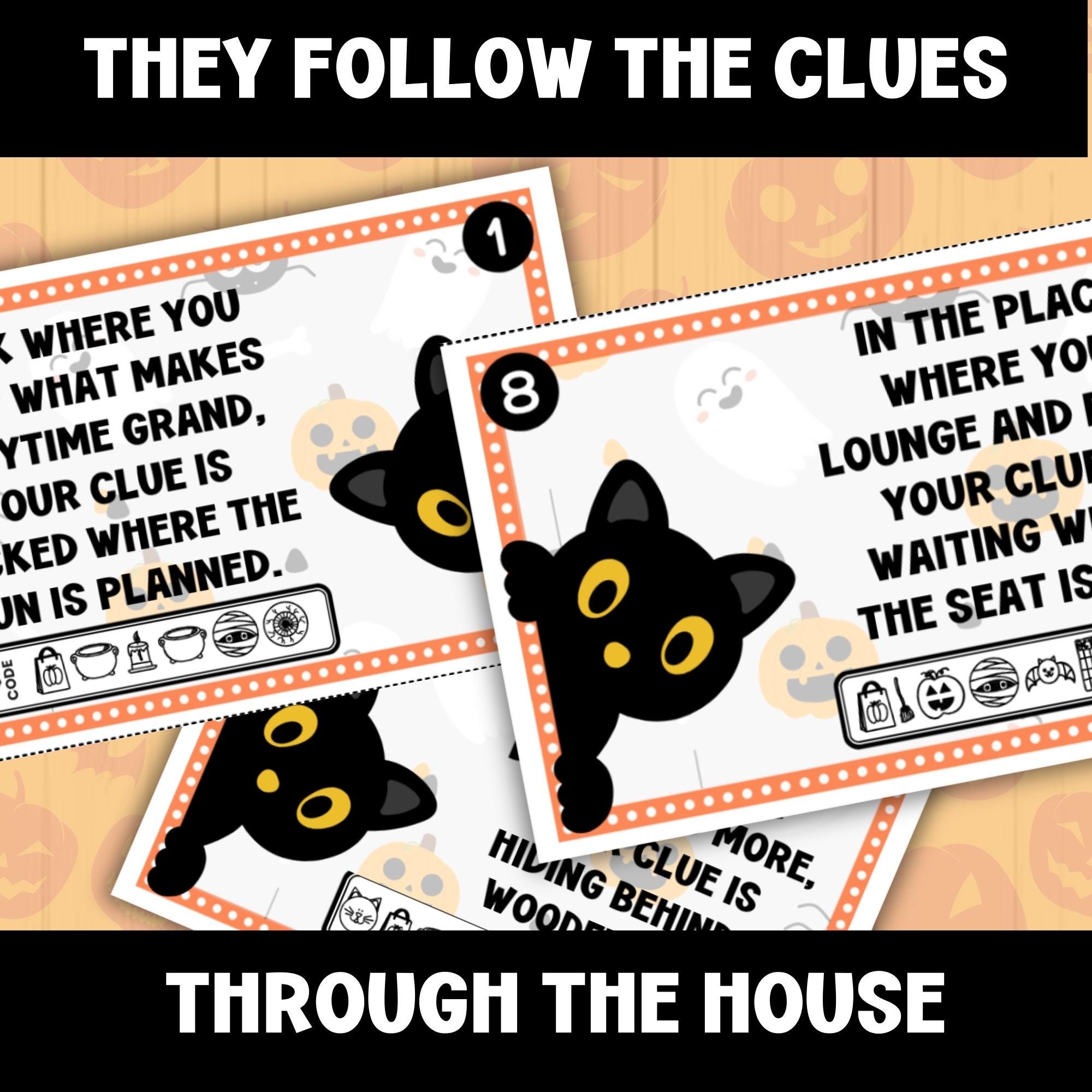 Halloween Scavenger Hunt Indoor Treasure Hunt Party Game for Kids ...