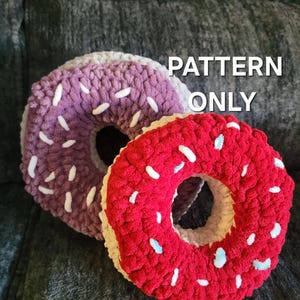 Modèle de donut au crochet - faire une peluche donut - modèle numérique - comment crocheter un donut - décoration de maison - idées cadeaux de pendaison de crémaillère