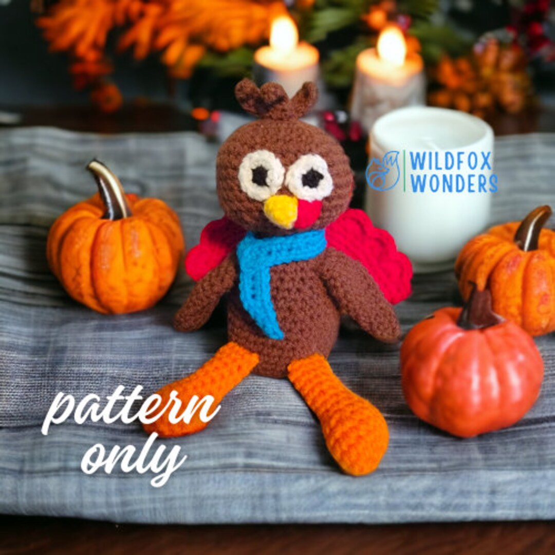 Thanksgiving Crochet Turkey Pattern- Crochet Stuffed Turkey Toy ...