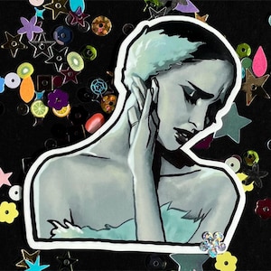 White Swan 2 Sticker
