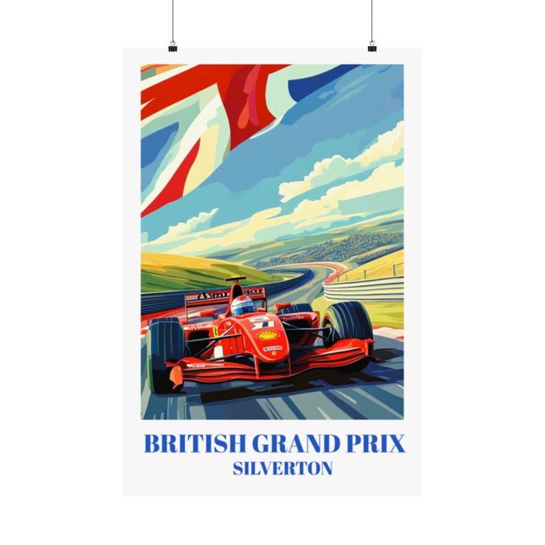 Silverstone British Grand Prix Poster: F1 Racing Art Print - Etsy