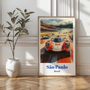 Interlagos Circuit Poster: 6 Hours of São Paulo, Brazil Racing Art