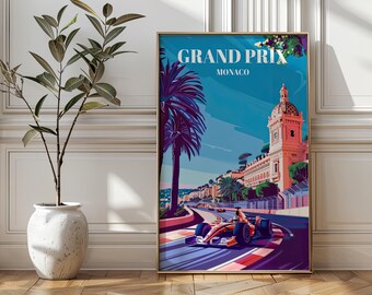 Affiche Originale Du Grand Prix De F1 Monaco 1980 - 87x60 Cm - Collection Course Automobile