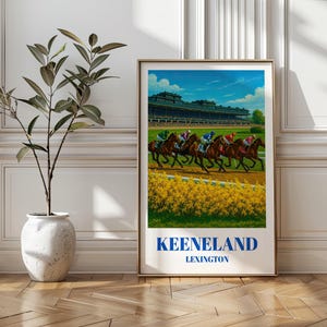 Keeneland Horse Racing Poster: Lexington Kentucky Equestrian Art