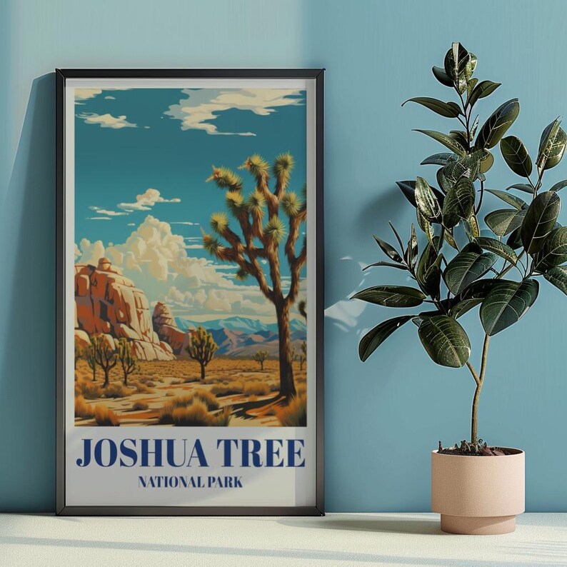 Joshua Tree National Park Vintage Travel Poster - Etsy