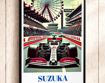 Suzuka Japan Motorsport Travel Poster