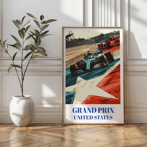 Austin Grand Prix Poster: Formula 1 Racing, Texas Motorsport Art Print