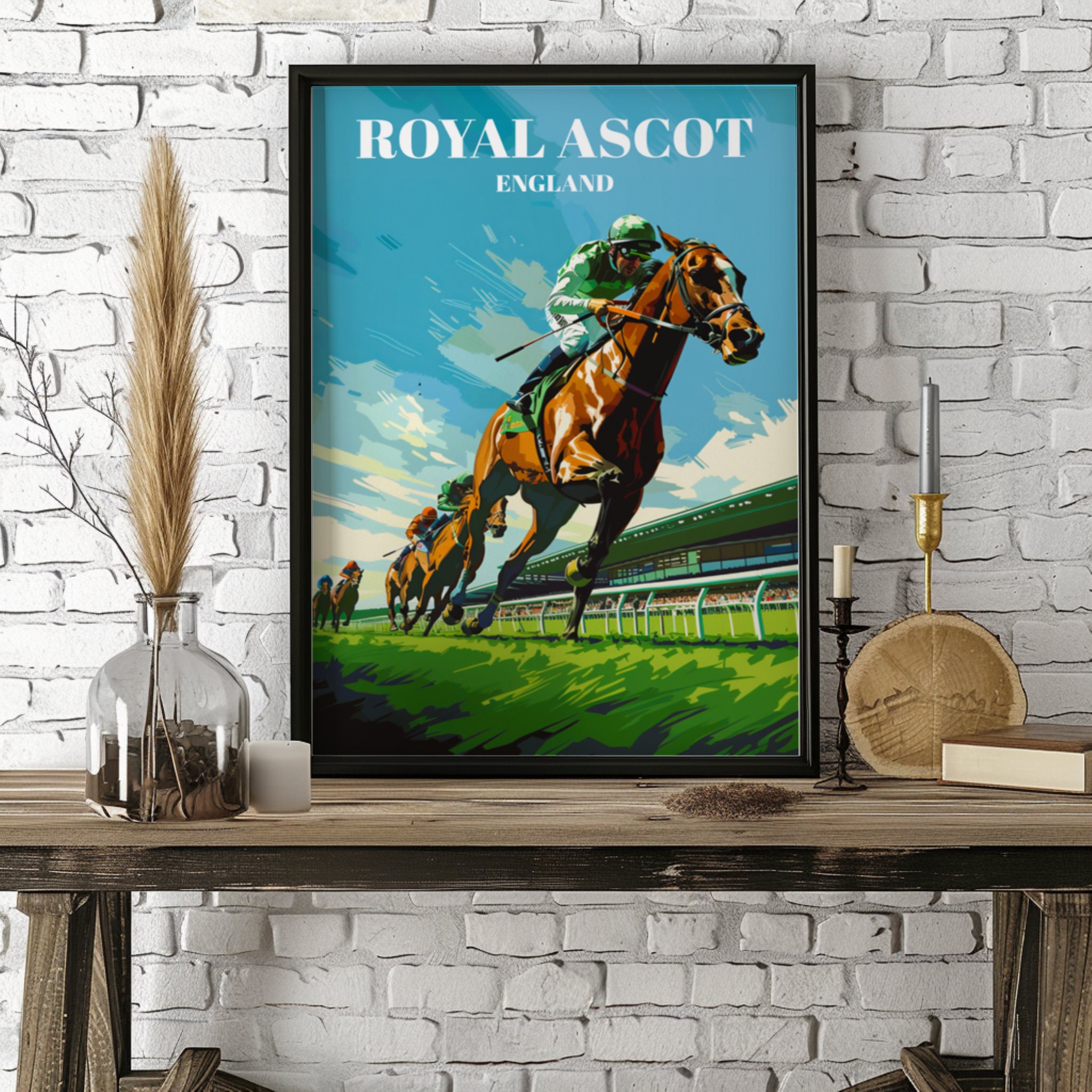 Carte Postale Vintage – Ascot Races Course – Format Standard 14x9 Cm – Collection