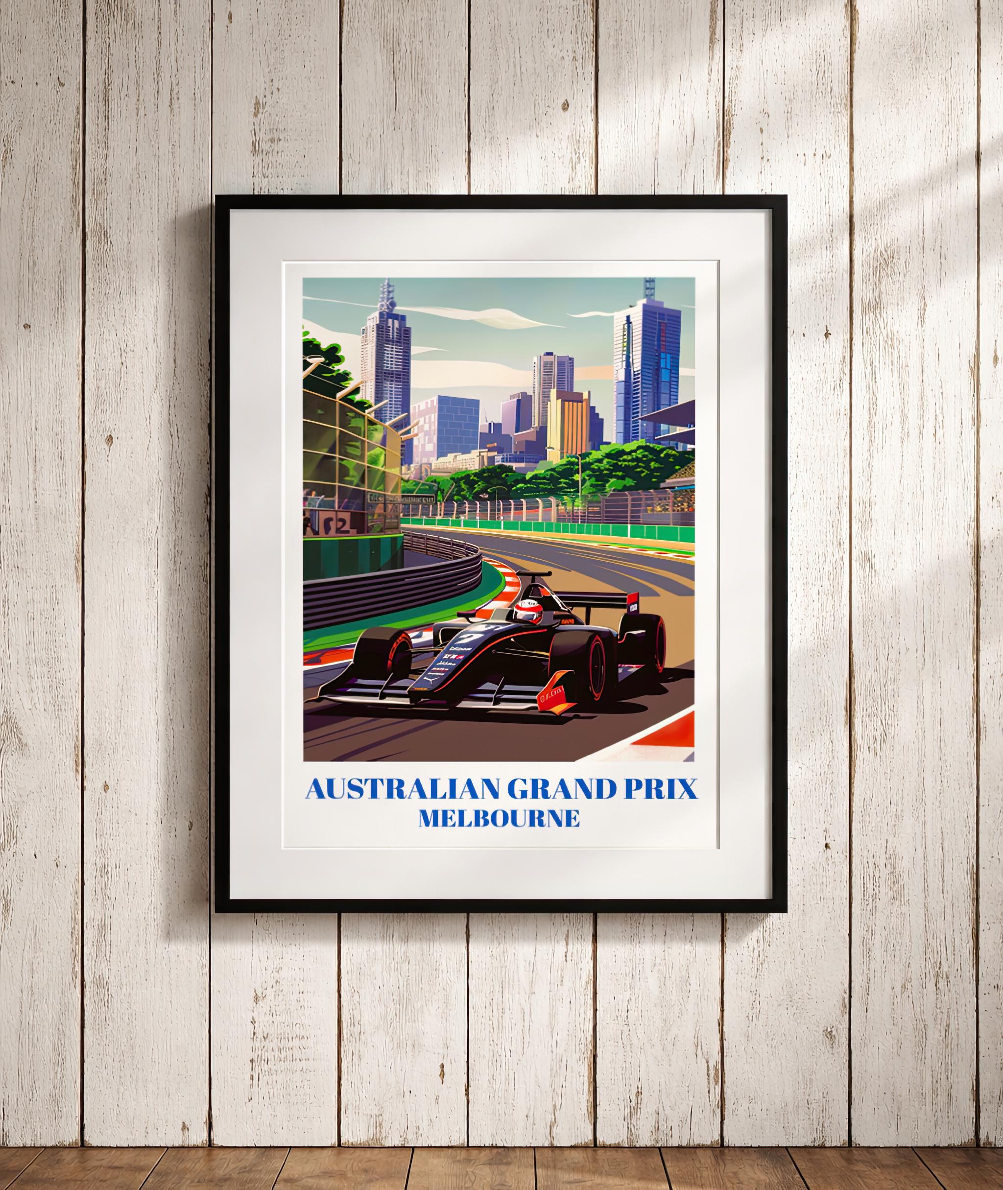 Affiche Grand Prix Adelaide 1994 – 10 Ans De F1, Ayrton Senna, Bon état