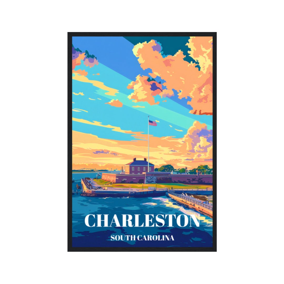 Fort Sumter Charleston SC Travel Poster Print, Historic Civil War
