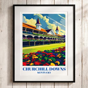 Churchill Downs Travel Poster: Kentucky Derby Art Print image 1