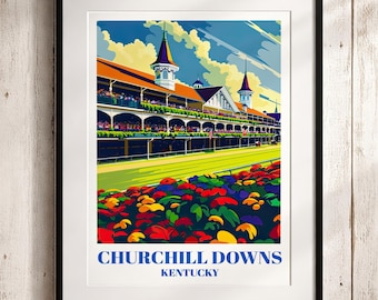 Churchill Downs Travel Poster: Kentucky Derby Art Print