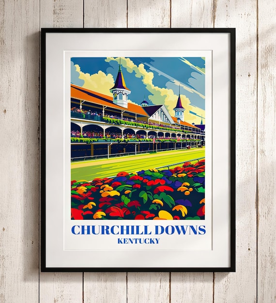 Churchill Downs Travel Poster: Kentucky Derby Art Print