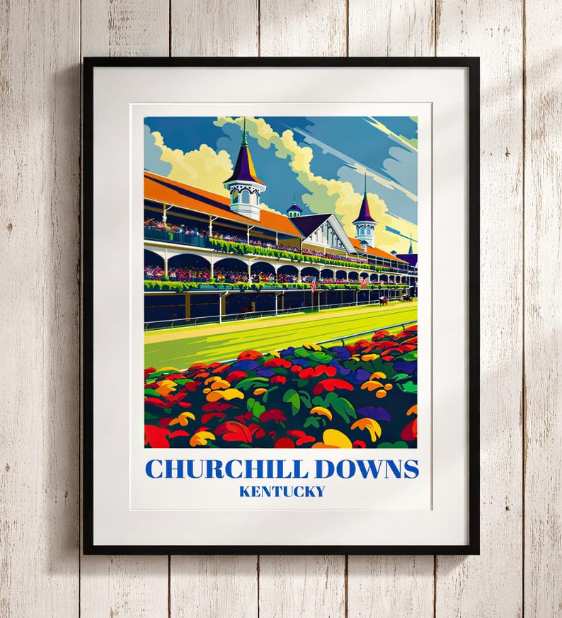 Churchill Downs Travel Poster: Kentucky Derby Art Print image 1