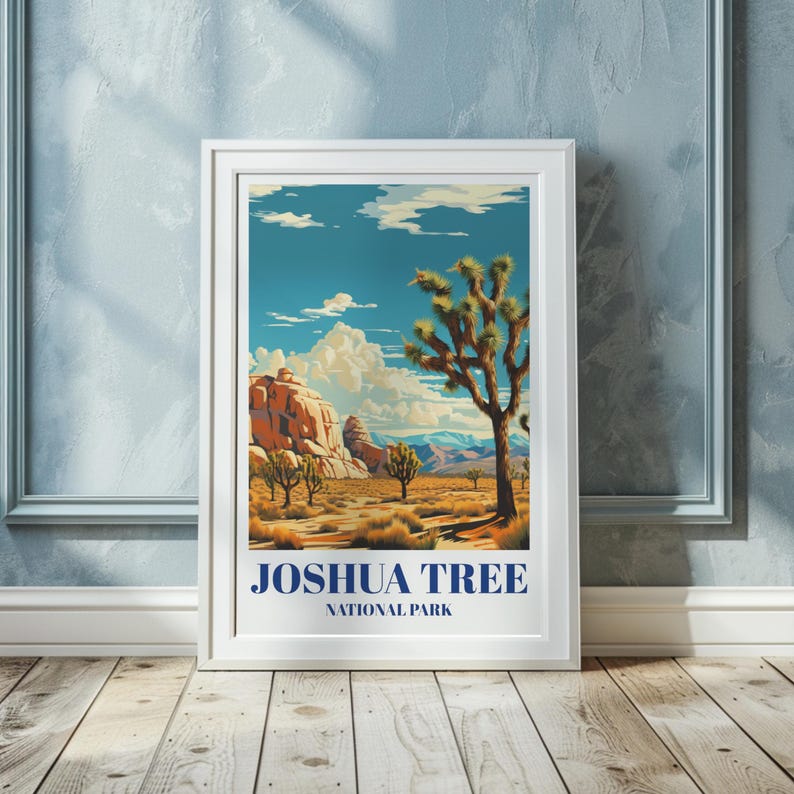 Joshua Tree National Park Vintage Travel Poster - Etsy