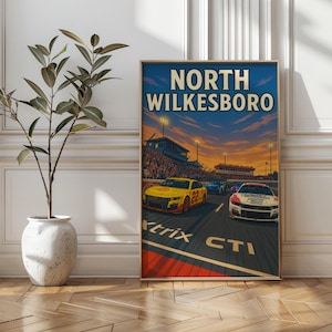North Wilkesboro Speedway Poster: Vintage NASCAR Racing Art