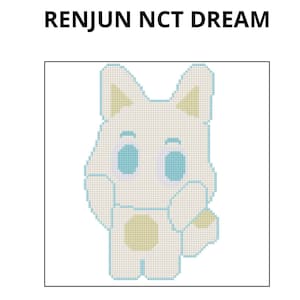 Patrón de punto de cruz 2 de Renjun de KPOP Nct Dream