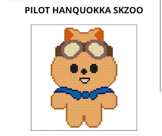 PILOT SKZOO ハン Kpop SKZOO Han Quokka Pilot/ Han Cross Stitch Pattern - Etsy