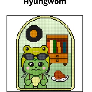 Patrón de punto de cruz KPOP Monsta X Hyungwom
