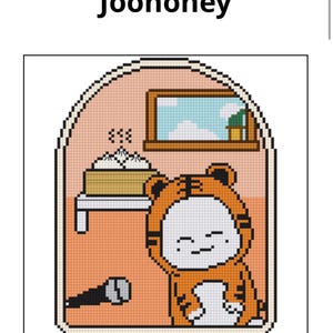 Patrón de punto de cruz KPOP Monsta X Joohoney