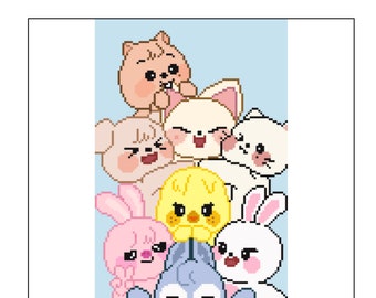 Kpop SKZOO  cross stitch pattern