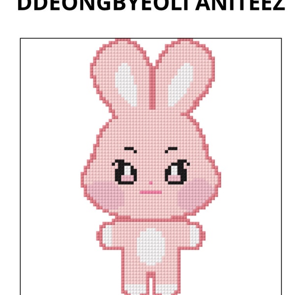 Kpop Ateez Aniteez Ddeongbyeoli Cross Stitch Pattern