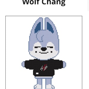 Kpop SKZOO Wolf Chan / Bangchan Cross Stitch Pattern - Etsy