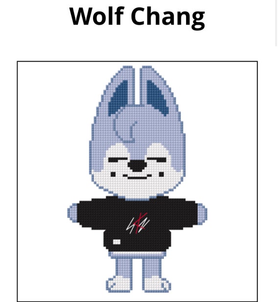 Kpop SKZOO Wolf Chan / Bangchan Cross Stitch Pattern - Etsy