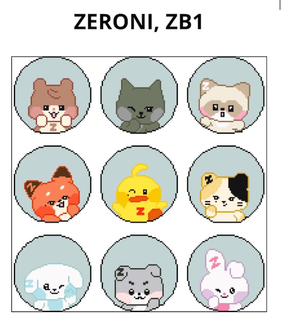 ZERONI ZB1 クロスステッチパターン - Etsy 日本