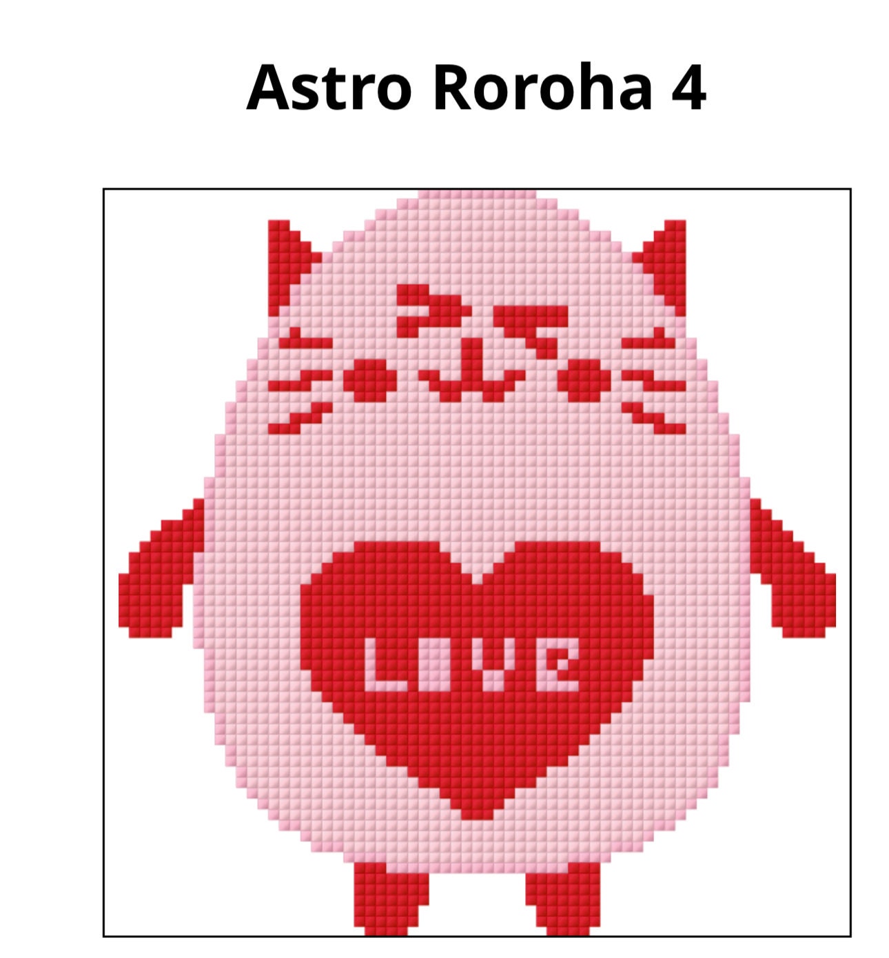 Kpop Astro Roroha Aroha Nyannya/moonbin Cross Stitch Pattern