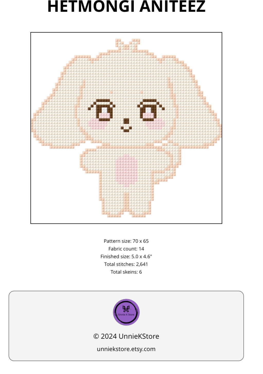 Kpop Ateez Aniteez Hetmongi Cross Stitch Pattern - Etsy