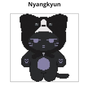 Patrón de punto de cruz de los nuevos personajes de Monsta X: Nyangkyun/I.M.
