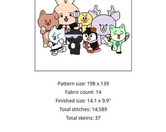 ENHYPEN SHOPEEkpopmerch 70枚 KPOP EN-H22 ENHYPEN Emojis Group Cross Stitch Pattern - Etsy Israel