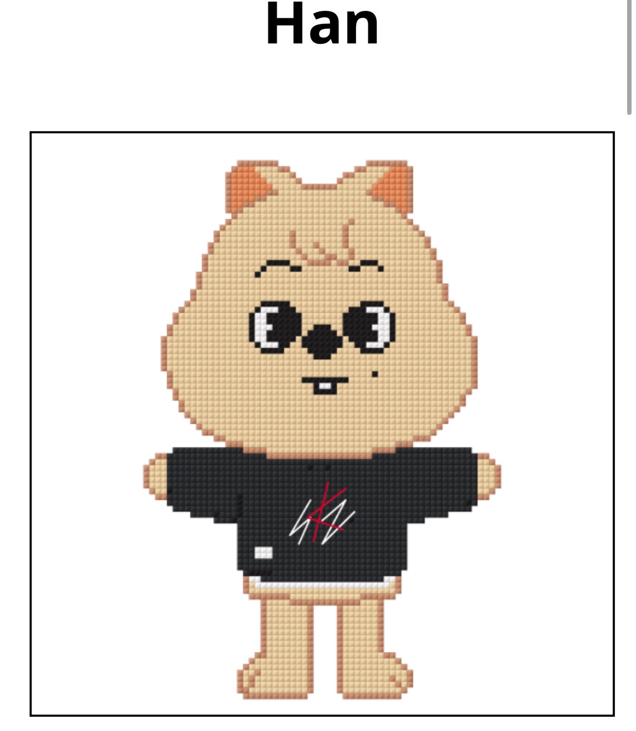 Kpop SKZOO Han Quokka/ Han Cross Stitch Pattern - Etsy
