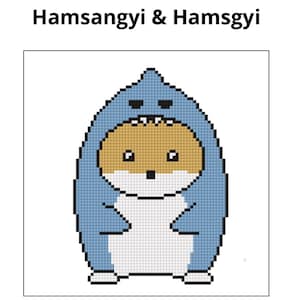 KPOP Monsta X New Characters Hamsangyi and Hamsgyi/ Kihyun Cross Stitch Pattern
