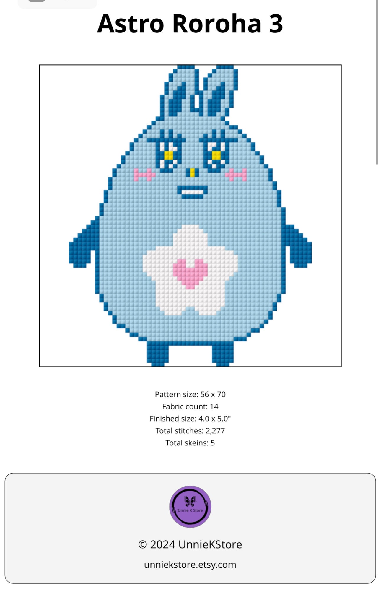 Kpop Astro Roroha Aroha Noonnoo/cha Eun Woo Cross Stitch