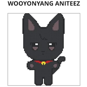 Modèle de point de croix Kpop Ateez Aniteez Wooyonyang