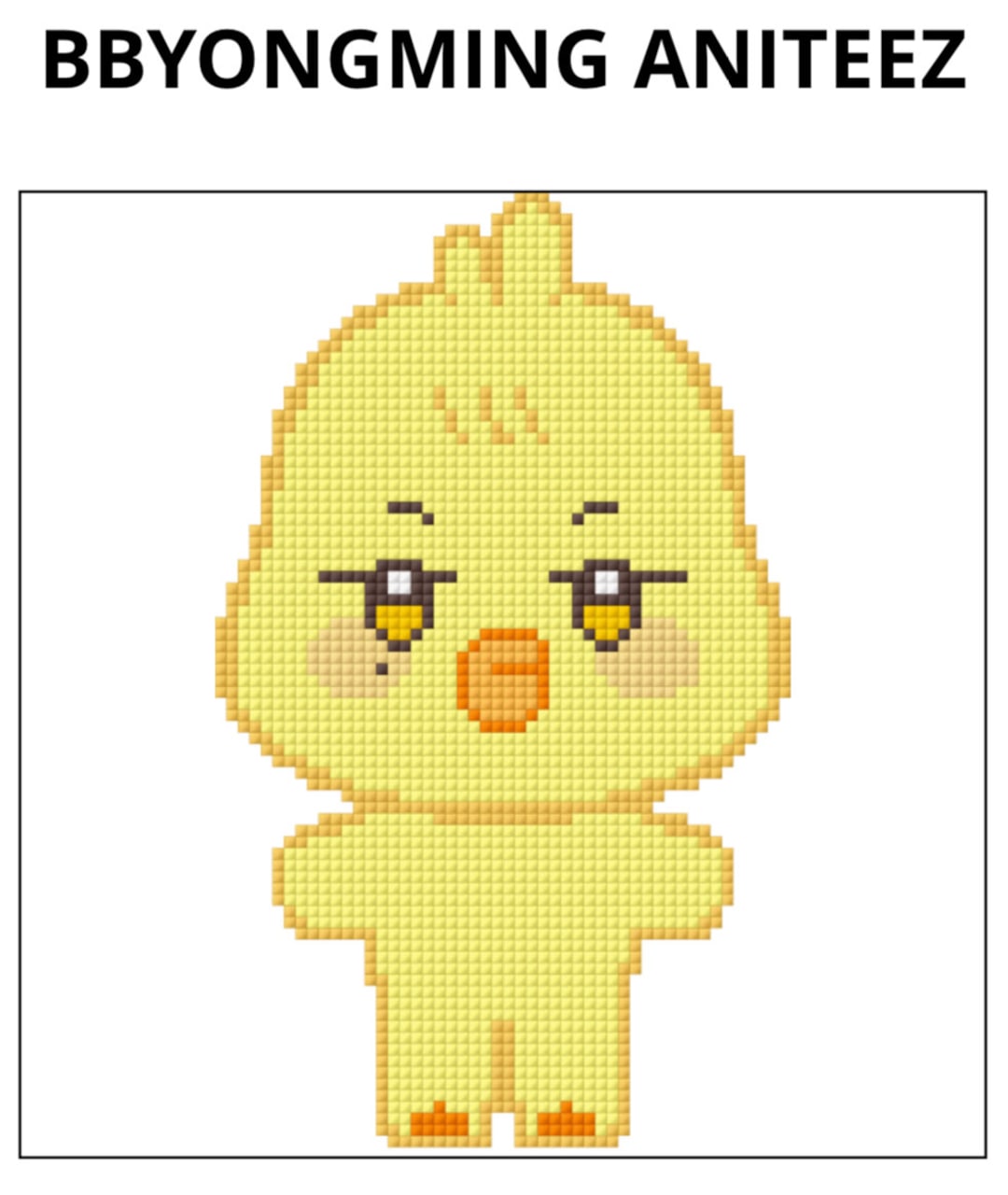 Kpop Ateez Aniteez Bbyongming Cross Stitch Pattern - Etsy