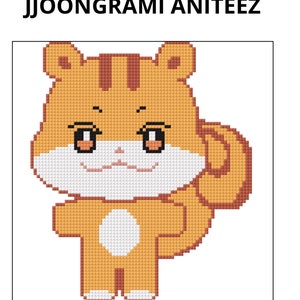 Patrón de punto de cruz Kpop Ateez Aniteez Jjoongrami