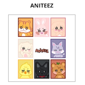 Kpop Ateez Aniteez Group Kreuzstichmuster