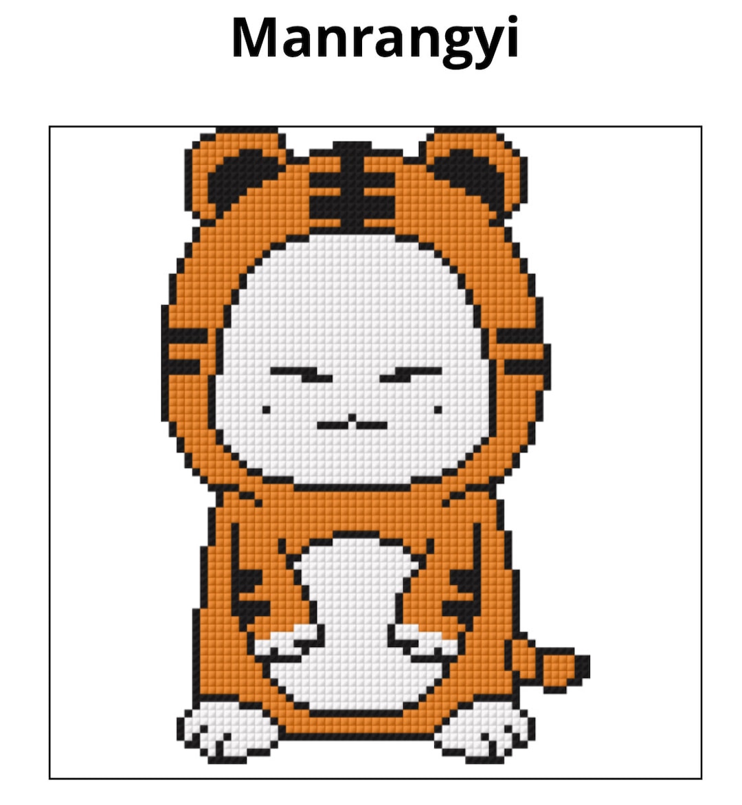 KPOP モンスタX 新キャラクター マンランイ/ジュホン クロスステッチ