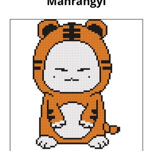 Patrón de punto de cruz de los nuevos personajes de KPOP Monsta X, Manrangyi/Joohoney