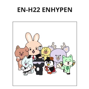 Patrón de punto de cruz del grupo de emojis KPOP EN-H22 ENHYPEN